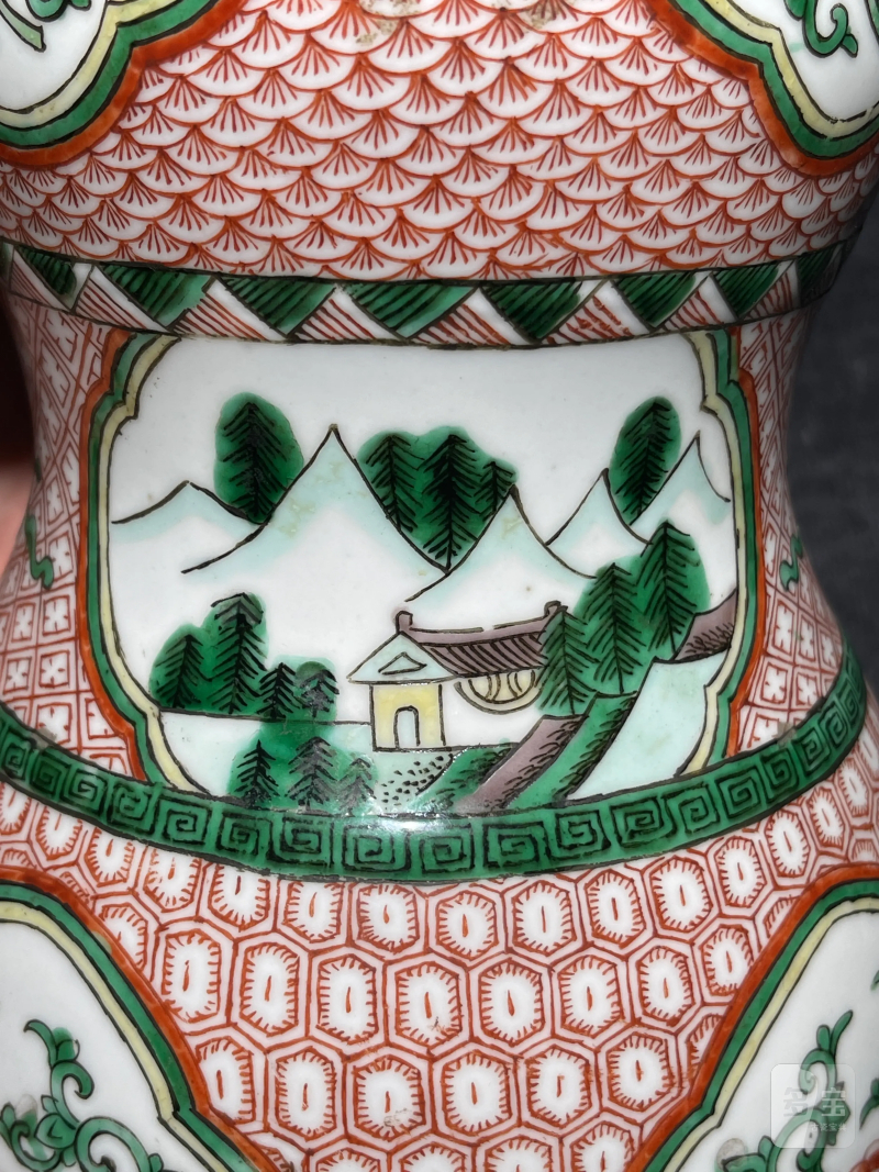 清晚期 五彩花卉纹葫芦瓶 - 图10